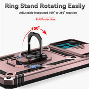 For Motorola Moto G22 5G / Moto G Play 2024 Sliding Camshield Holder Phone Case(Rose Gold)