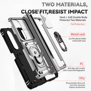 For Samsung Galaxy Z Fold4 Sliding Camshield Holder Phone Case(Silver)