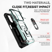 For Samsung Galaxy A24 Sliding Camshield Holder Phone Case(Dark Green)