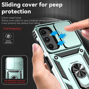 For Samsung Galaxy A24 Sliding Camshield Holder Phone Case(Dark Green)