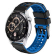 For Huawei Watch4 / 4 Pro / Watch3 / 3 Pro 22mm Double-row Hole Two-color Silicone Watch Band(Black Blue) - free shipping - PMC TechLife - Order now!