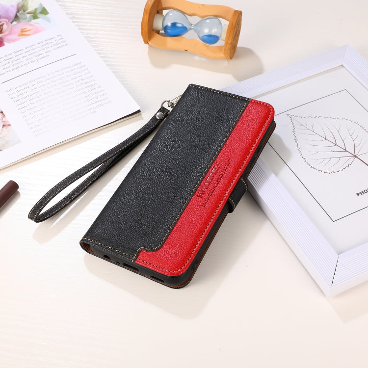 For iPhone 16 Plus KHAZNEH Litchi Texture Leather RFID Phone Case(Black)