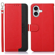 For iPhone 17 KHAZNEH Litchi Texture Leather RFID Phone Case(Red)