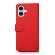 For iPhone 17 KHAZNEH Litchi Texture Leather RFID Phone Case(Red)