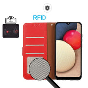 For iPhone 17 KHAZNEH Litchi Texture Leather RFID Phone Case(Red)