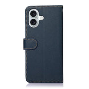 For iPhone 17 KHAZNEH Litchi Texture Leather RFID Phone Case(Blue)