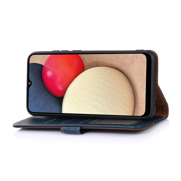 For iPhone 17 KHAZNEH Litchi Texture Leather RFID Phone Case(Blue)