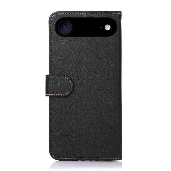 For iPhone 17 Air KHAZNEH Litchi Texture Leather RFID Phone Case(Black)