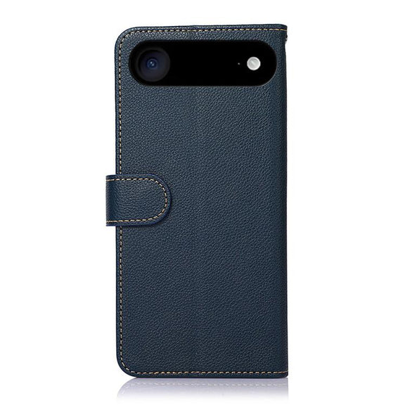For iPhone 17 Air KHAZNEH Litchi Texture Leather RFID Phone Case(Blue)