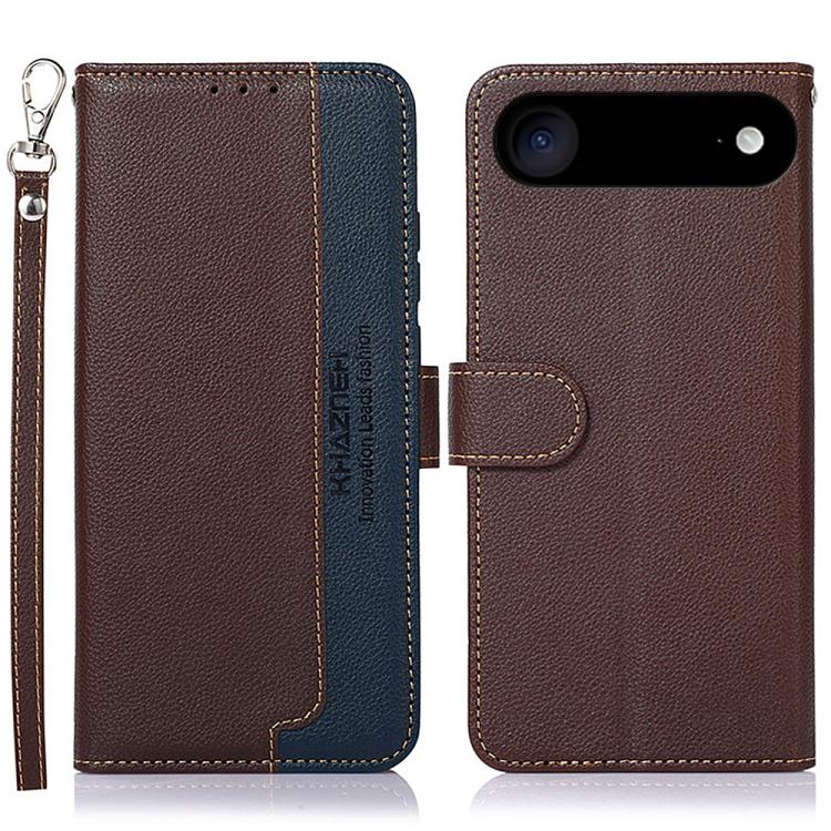 For iPhone 17 Air KHAZNEH Litchi Texture Leather RFID Phone Case(Brown)