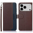 For iPhone 17 Pro KHAZNEH Litchi Texture Leather RFID Phone Case(Brown) - free shipping - PMc TechLife - Order now!