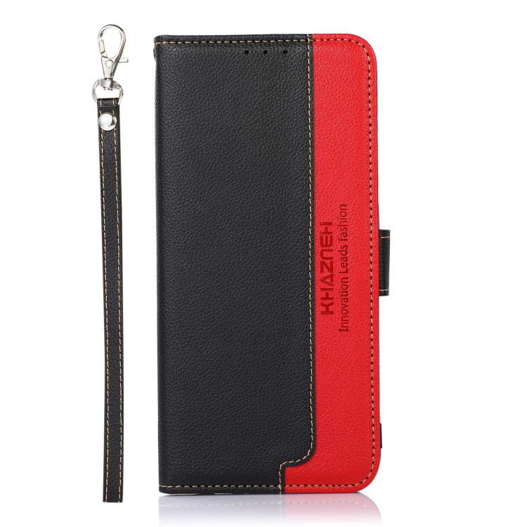 For iPhone 17 Pro Max KHAZNEH Litchi Texture Leather RFID Phone Case(Black)