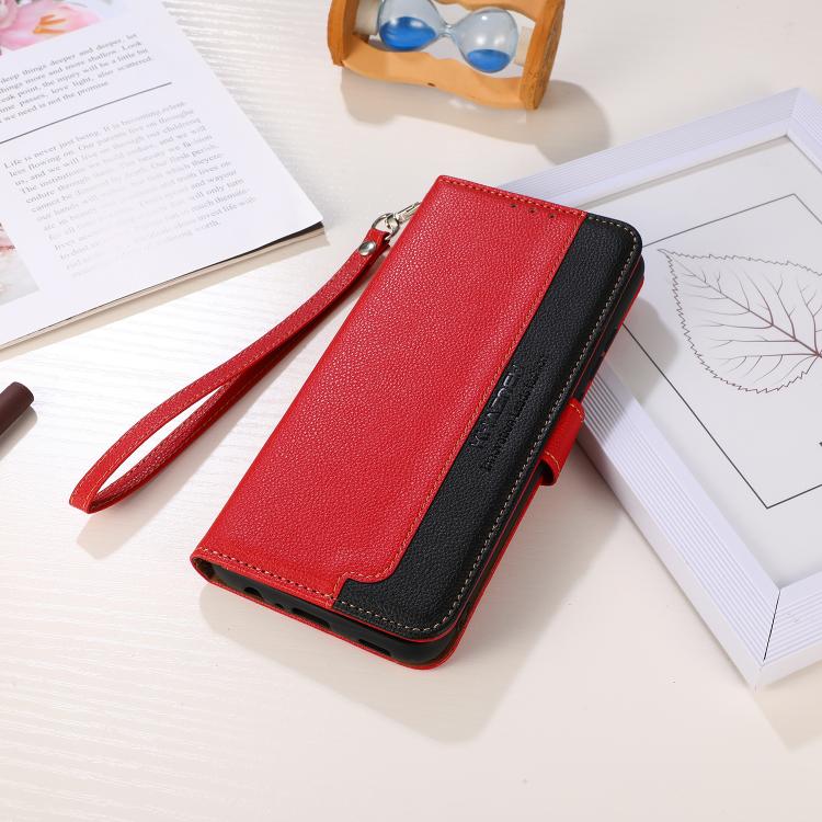 For iPhone 17 Pro Max KHAZNEH Litchi Texture Leather RFID Phone Case(Red)