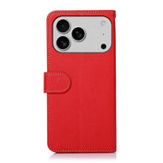 For iPhone 17 Pro Max KHAZNEH Litchi Texture Leather RFID Phone Case(Red)