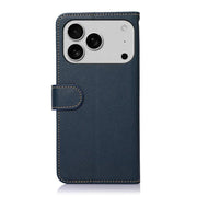 For iPhone 17 Pro Max KHAZNEH Litchi Texture Leather RFID Phone Case(Blue)