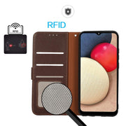 For iPhone 17 Pro Max KHAZNEH Litchi Texture Leather RFID Phone Case(Brown)