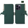 For iPhone 16 Pro Max Genuine Leather Magnetic RFID Leather Phone Case(Green) - iPhone 16 Pro Max Cases by PMC TechLife | Online Shopping South Africa | PMC TechLife | Buy Now Pay Later Mobicred