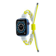 Silicone Bean Braided Cord Nylon Watch Band For Apple Watch Ultra 49mm(White Yellow) - Watch Bands by PMC TechLife | Online Shopping South Africa | PMC TechLife | Buy Now Pay Later Mobicred