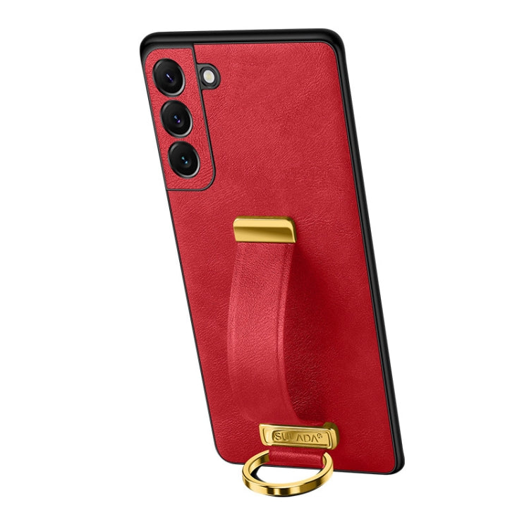 For Samsung Galaxy S24+ 5G SULADA PC Hybrid Leather Texture Skin Feel Shockproof Phone Case(Red)