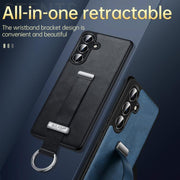 For Samsung Galaxy S24+ 5G SULADA PC Hybrid Leather Texture Skin Feel Shockproof Phone Case(Orange)