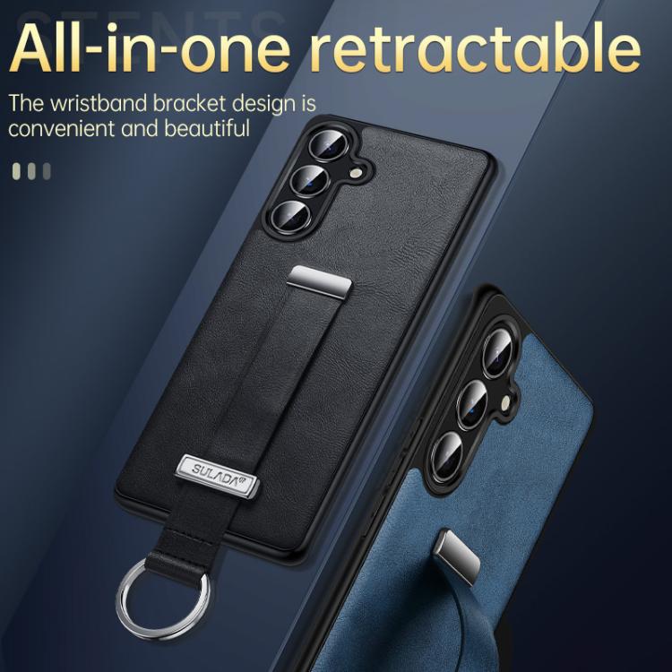 For Samsung Galaxy S24+ 5G SULADA PC Hybrid Leather Texture Skin Feel Shockproof Phone Case(Red)