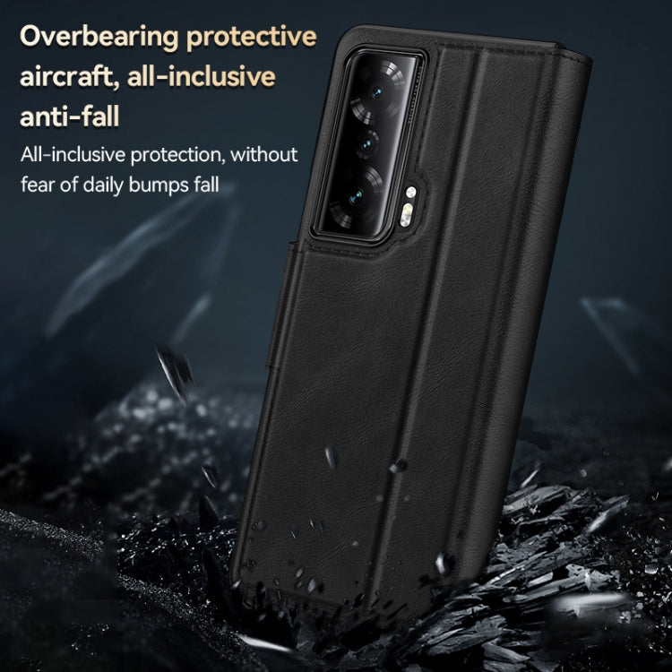 For Honor Magic Vs SULADA All-inclusive Magnetic Snap Flip Leather Phone Case(Orange)