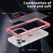 For iPhone 16 Pro Max Skin Feel TPU + PC Phone Case(Transparent Pink)