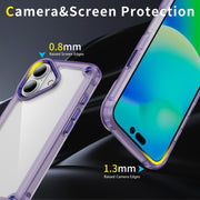 For iPhone 16 Plus Skin Feel TPU + PC Phone Case(Transparent Purple)