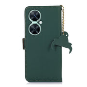 For Huawei Nova 11i / Maimang 20 5G / Enjoy 60 Pro Genuine Leather Magnetic RFID Leather Phone Case(Green)