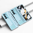 For Samsung Galaxy Z Fold5 5G Integrated Full Coverage Pen Slot Folding Phone Case with Stylus(Blue) - Galaxy Z Fold5 Cases by PMC TechLife | Online Shopping South Africa | PMC TechLife