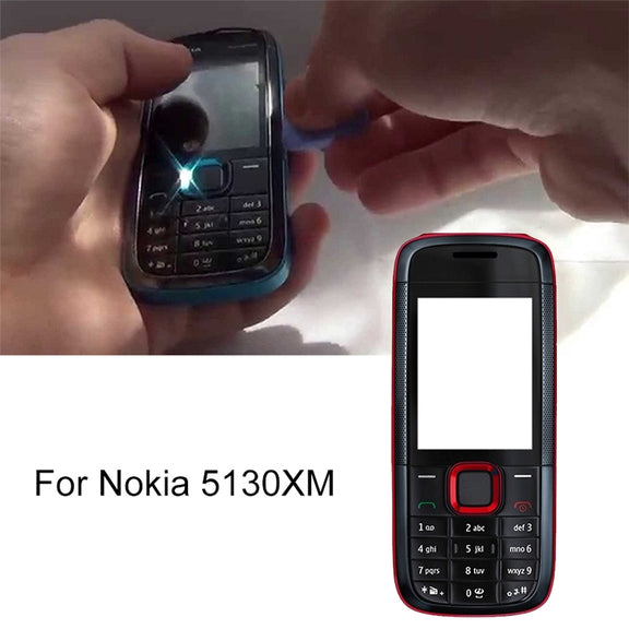 For Nokia 5130XM Full Housing Cover(Red)
