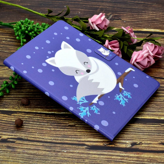 For Amazon Fire Max 11 2023 Colored Drawing Smart Leather Tablet Case(Arctic Fox)
