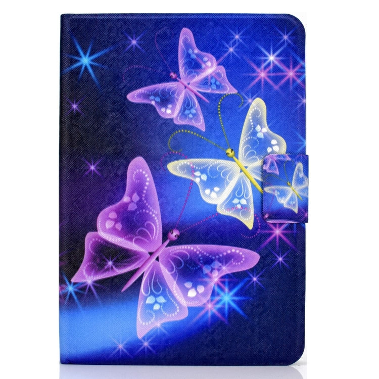 For Amazon Fire Max 11 2023 Colored Drawing Smart Leather Tablet Case(Starry Butterflies)