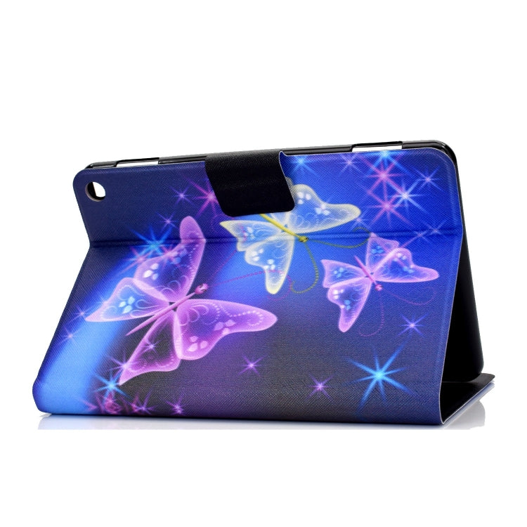 For Amazon Fire Max 11 2023 Colored Drawing Smart Leather Tablet Case(Starry Butterflies)