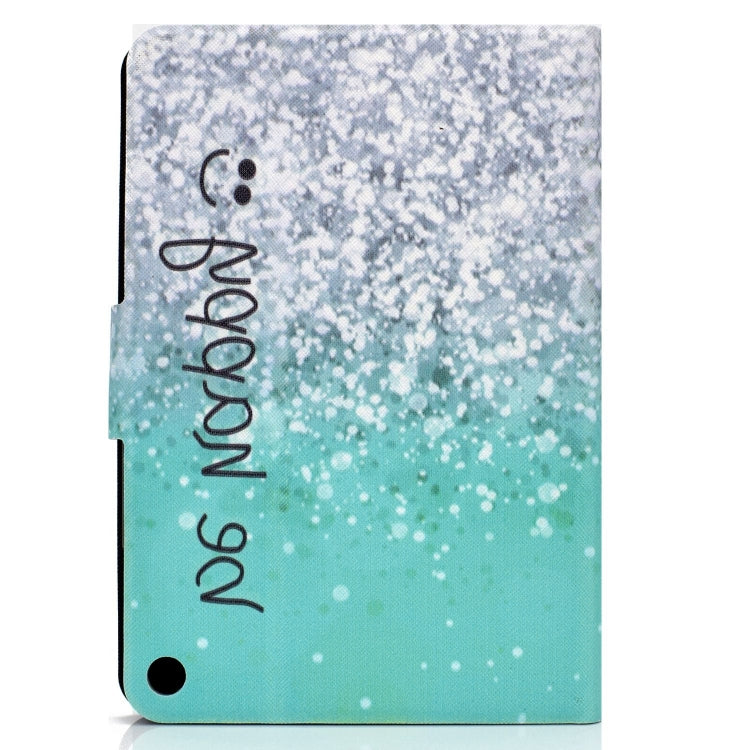 For Amazon Fire Max 11 2023 Colored Drawing Smart Leather Tablet Case(Green Quicksand)