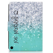 For Amazon Fire Max 11 2023 Colored Drawing Smart Leather Tablet Case(Green Quicksand)