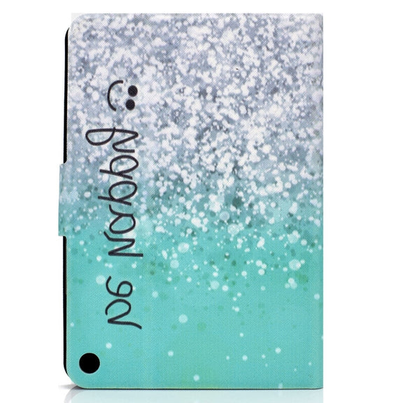 For Amazon Fire Max 11 2023 Colored Drawing Smart Leather Tablet Case(Green Quicksand)
