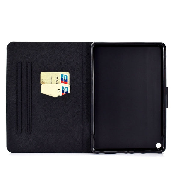For Amazon Fire Max 11 2023 Colored Drawing Smart Leather Tablet Case(Tower)