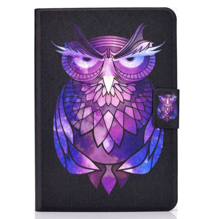 For Amazon Fire Max 11 2023 Colored Drawing Smart Leather Tablet Case(Owl)