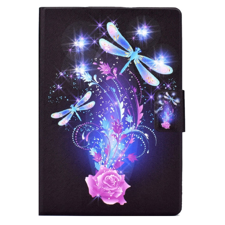 For Amazon Fire Max 11 2023 Colored Drawing Smart Leather Tablet Case(Dragonfly)