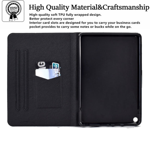 For Amazon Fire Max 11 2023 Colored Drawing Smart Leather Tablet Case(Dragonfly)
