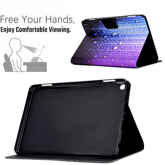 For Amazon Fire Max 11 2023 Colored Drawing Smart Leather Tablet Case(Waterdrop)