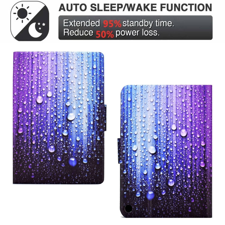 For Amazon Fire Max 11 2023 Colored Drawing Smart Leather Tablet Case(Waterdrop)