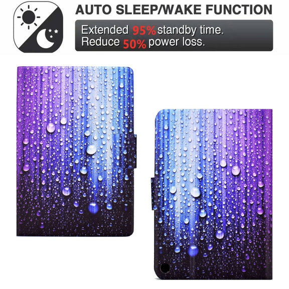 For Amazon Fire Max 11 2023 Colored Drawing Smart Leather Tablet Case(Waterdrop)