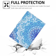 For Amazon Fire Max 11 2023 Colored Drawing Smart Leather Tablet Case(Green Flower)