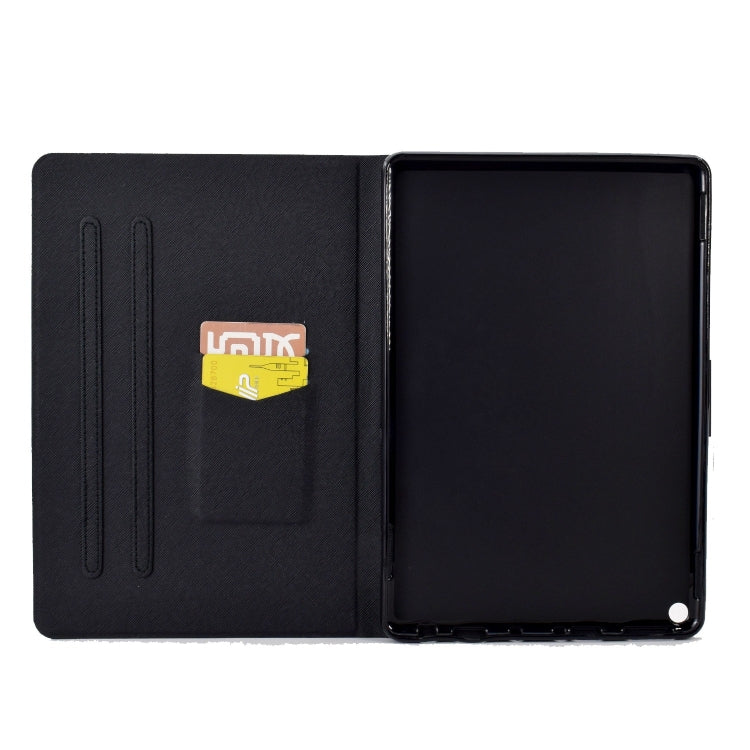 For Amazon Fire Max 11 2023 Colored Drawing Smart Leather Tablet Case(Blue Butterfly)