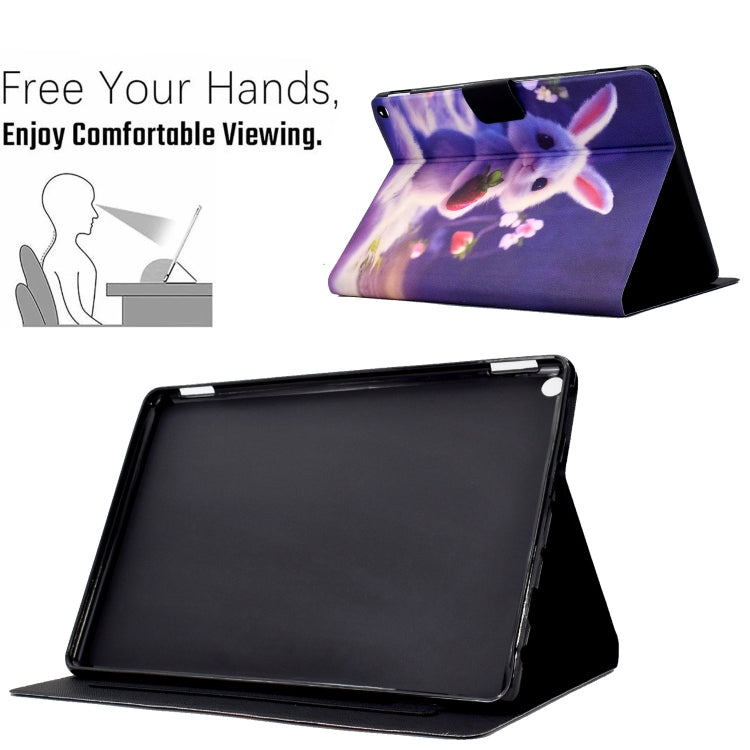 For Amazon Fire Max 11 2023 Colored Drawing Smart Leather Tablet Case(Strawberry Bunny)