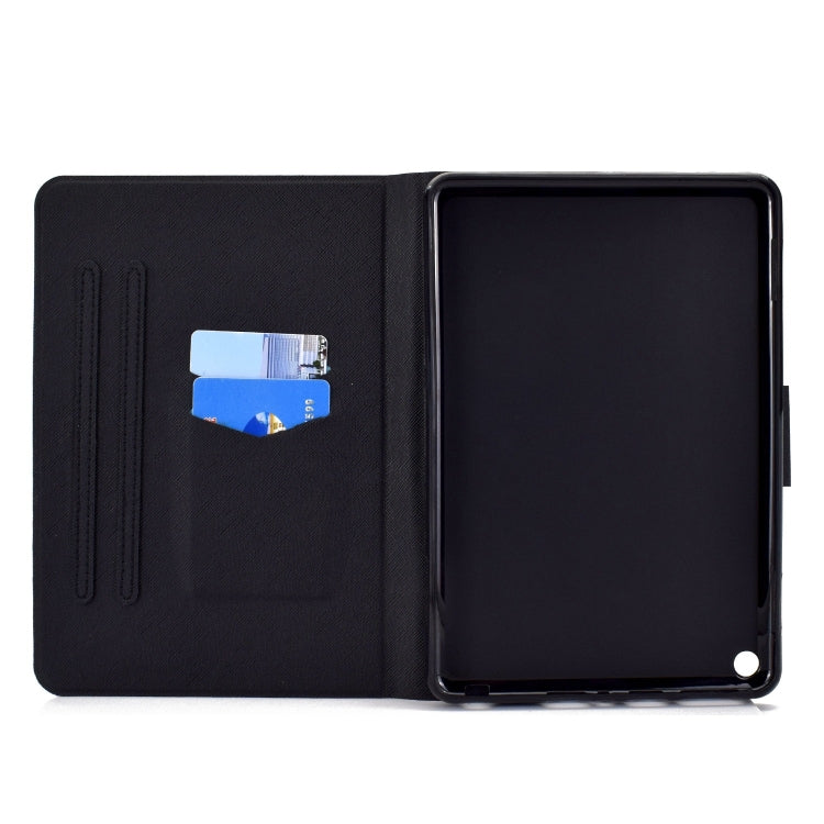 For Amazon Fire Max 11 2023 Colored Drawing Smart Leather Tablet Case(Cat Tiger)