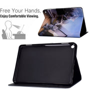 For Amazon Fire Max 11 2023 Colored Drawing Smart Leather Tablet Case(Cat Tiger)