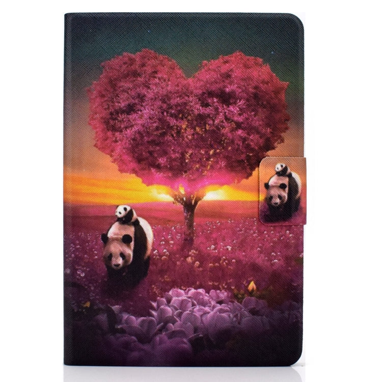 For Amazon Fire Max 11 2023 Colored Drawing Smart Leather Tablet Case(Panda)